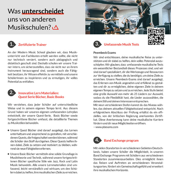 MMS - Infoflyer Experience the difference