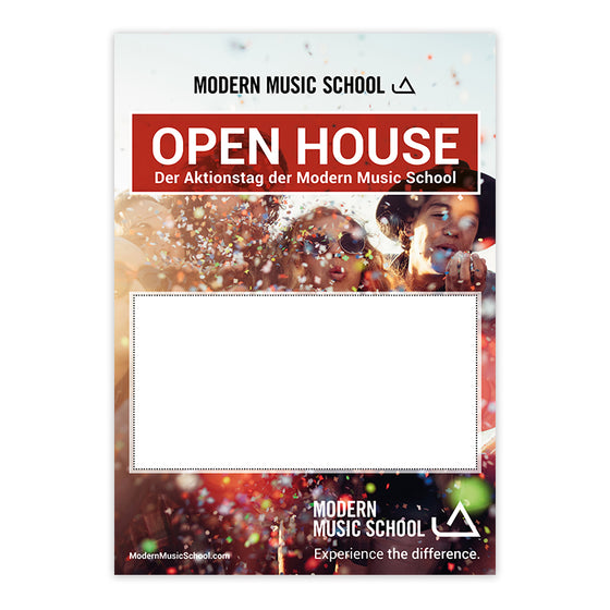 MMS - Poster "OPEN HOUSE" Vorlage